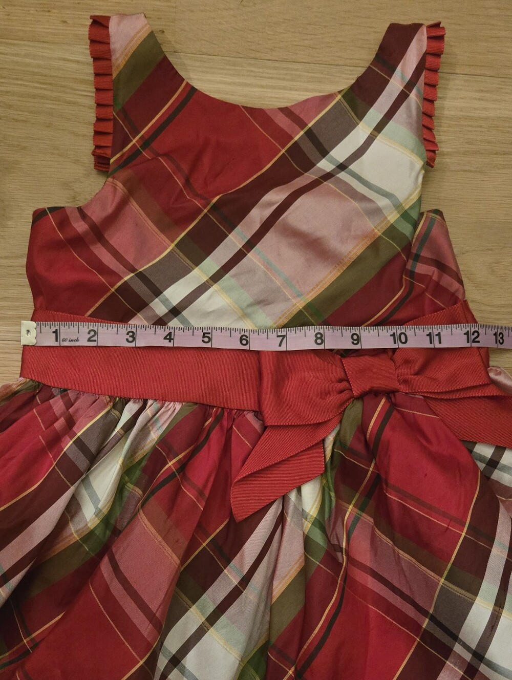 Janie and Jack Vibrant Red Plaid Dress - Picture 8 of 10